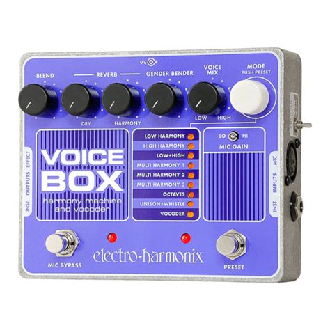 electro harmonix voice box manual español|voice box instrument.